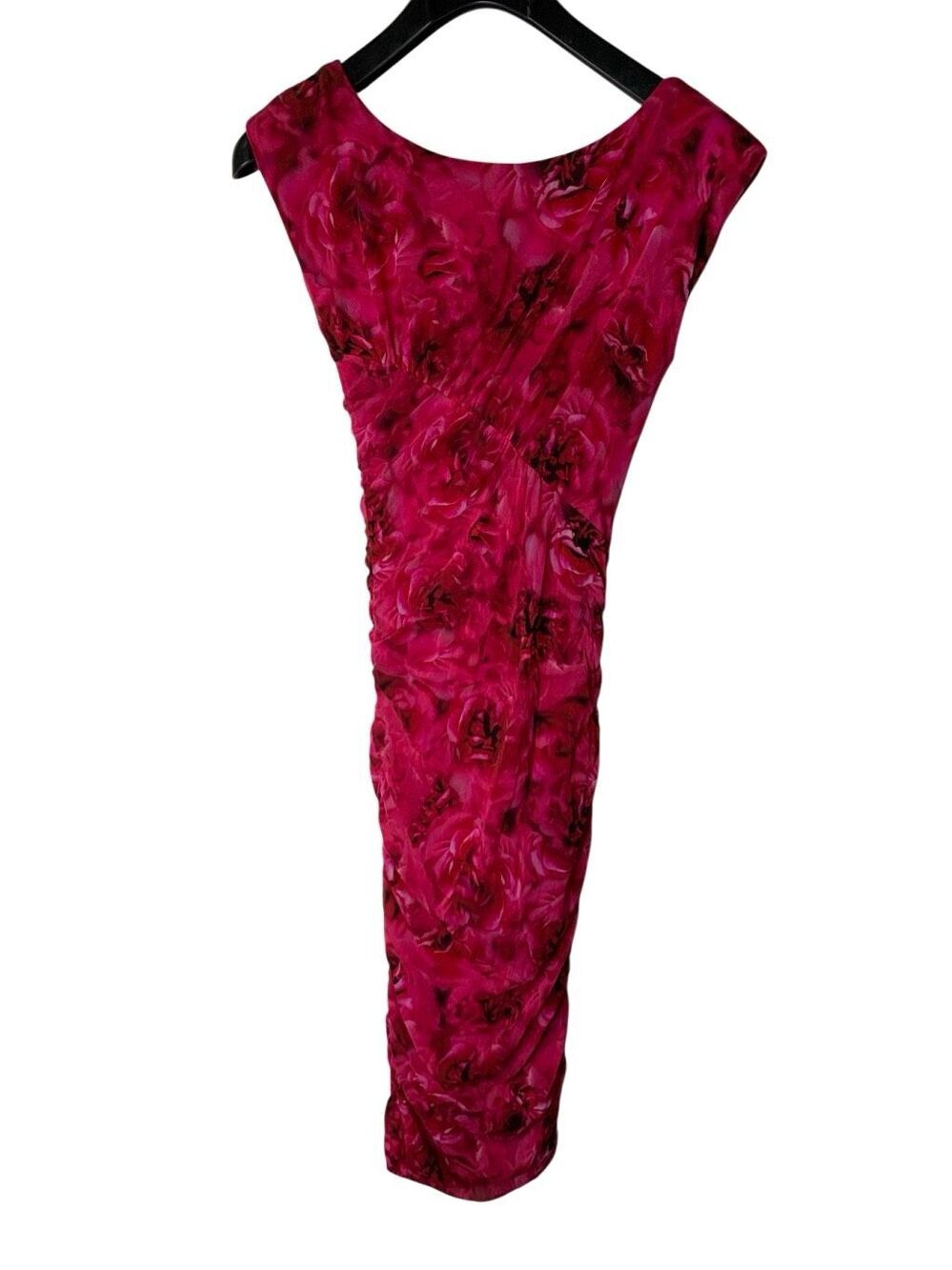 Fuzzi Print Ruched Tulle Dress Porpora women's size XL - Picture 3 of 5